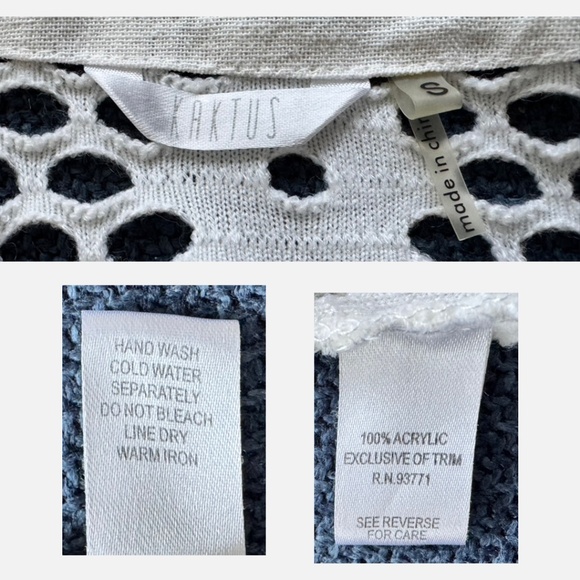 Open-Knit Crochet Tunic / Beach Cover-Up by Kaktus, White Small Boho Coastal - Picture 5 of 7